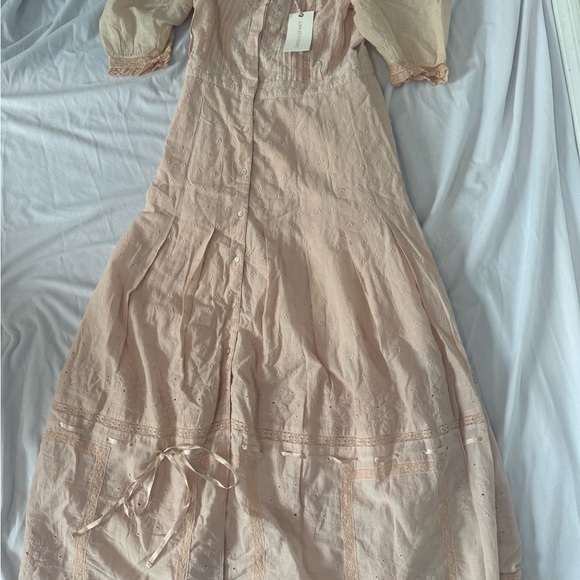Love Shack Fancy Helena Dress Prairie Pink Size 0 - Picture 2 of 6